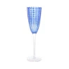 Conjunto 2 Tçs P/ Champanhe Wolff Vidro Orquidea Azul 200ml