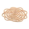 Conjunto 4 Porta Copos Lyor de Fibra Natural Flor Palm 10cm