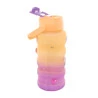 Garrafa Squeeze Lyor Wave Amarela e Roxa C/ Adesivos 2l