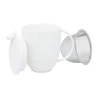 Caneca Wolff Porcelana C/infusor e Tampa Birds Branco 350ml 