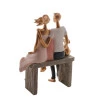 Figura Decorativa Wolff Resina Família 17x9x23cm 