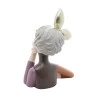 Figura Decorativa Wolff de Resina Boneca C/xicara 21x12x29cm