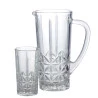 Conjunto Wolff 6 Copos Altos 270ml e 1 Jarra 1l Vidro Stella