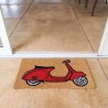 Capacho Uzoo Fibra de Coco Rt 60x33cm Vespa Vermelha
