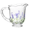 Cj Lyor Jarra 6 Tçs Cristal Lavanda Hand Painting 1,3l/240ml 