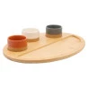Conjunto 3 Petisqueiras Lyor C/ Bandeja de Bambu 33x25x4cm