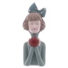 Figura Decorativa Wolff Resina Boneca C/maça 9,5x9,5x23cm