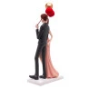 Figura Decorativa Wolff Resina Casal 12,5x7,5x31cm
