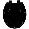 Assento Sanitário Soft Close Astra Oval  Preto