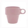 Xícara Para Café Lyor Cerâmica Empilhável Rosa 210Ml