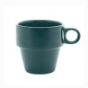 Xícara Para Café Lyor Cerâmica Empilhável Verde 210Ml