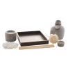 Conjunto Lyor Difusor Ceramica Cinza 14x10Cm