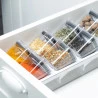 Organizador de Temperos Ou Clear 9 Peças Branco Fechado