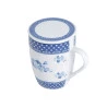 Caneca Lyor de Porcelana White C/tampa e Filtro Elsa 310Ml