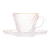 Xícara Lyor P/Café de Cristal Ecológico e Pires Petra 70Ml 