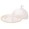 Queijeira Lyor de Cristal C/tampa Petra 19,5X13Cm 