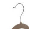 Conjunto 5 Cabides Lyor de Plástico Aveludado Bege 