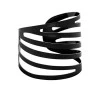 Conjunto 4 Anéis P/guardanapo Lyor de Aço Curves Preto 4cm