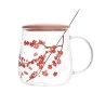 Caneca Wolff de Vidro C/ Tampa e Colher Sakura 500ml 