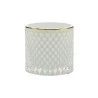 Potiche Decorativo Wolff Vidro Branco 11x17cm