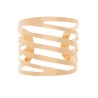 Cj 4 Anéis P/guardanapo Lyor de Aço Curves Dourado 4cm