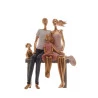 Figura Decorativa Wolff Resina Família 17x9x23cm 