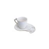 Conjunto Wolff 6 Xícaras Café Porcelana Flower Plate Br 90ml