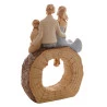 Figura Decorativa Wolff Resina Família 18x8x27cm