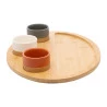 Conjunto 3 Petisqueiras Lyor C/ Bandeja de Bambu 33x25x4cm