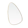 Espelho Orgânico Lyor C/ Borda de Metal Dourado 23x35cm 