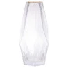 Vaso de Vidro Wolff C/borda Dourada Taj 13cmx28,5cm 29111