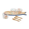Conjunto 3 Petisqueiras Wolff C/ Bandeja de Bambu Iki 21008