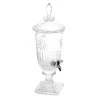 Dispenser/Suqueira Wolff Cristal C/pé e Tampa Palm Tree 2l 