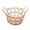 Cesto Wolff Decorativo de Rattan C/ Alça Nature 37x30x18,5cm