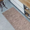 Tapete Kapazi Jacquard Eco Cru e Marrom 50x120cm