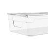 Organizador Clear Com Tampa 30X15X7Cm Ou Natural