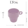 Xícara Para Café Lyor Cerâmica Empilhável Lilas 90Ml 