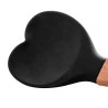 Colher De Silicone Lyor C/Cabo De Bambu Heart Preto