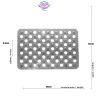 Tapete Lyor P/Banheiro De Pvc C/Antiderrapante Cinza 49x32Cm