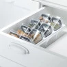 Organizador de Temperos Ou Clear 9 Peças Branco Fechado
