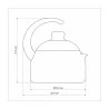 Chaleira Tramontina Paris Grafite Alumino 1,9l L