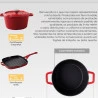Caçarola Brinox Saute Vermelha 26x12,2cm 4,8l