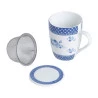 Caneca Lyor de Porcelana White C/tampa e Filtro Elsa 310Ml