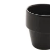 Xícara Lyor P/chá Cerâmica Empilhável Preta 210Ml