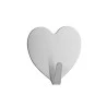 Conjunto 3 Ganchos Lyor Autoadesivos Em Aço Inox Heart 4Cm