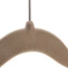 Conjunto 5 Cabides Lyor de Plástico Aveludado Bege 