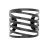 Conjunto 4 Anéis P/guardanapo Lyor de Aço Curves Preto 4cm