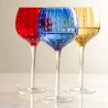 Conjunto 2 Tacas P/ Vinho Wolff Vidro Orquidea Azul 450ml