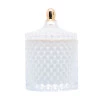 Potiche Decorativo Wolff Vidro Branco 9x13cm 60680