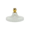 Potiche Decorativo Wolff Vidro Branco 11x17cm